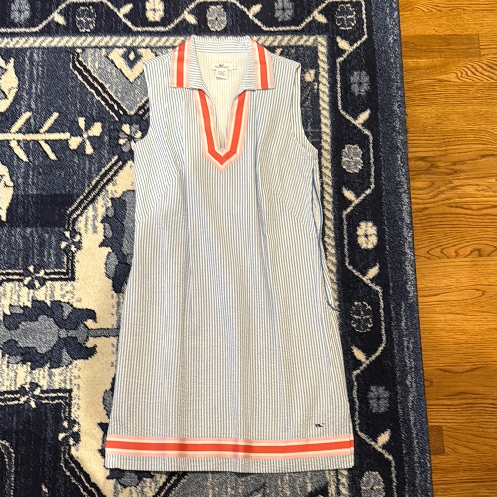 Vineyard Vines White Sleeveless V-Neck Sundress